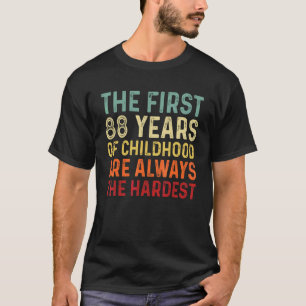 Camiseta Retro 88 Anos Homens Mulheres Dizendo 88 Anos Aniv