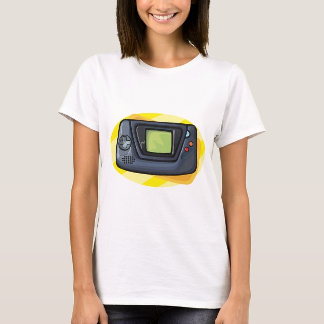 Camiseta Retro 90s Handheld Game Console Gamer (Frente)