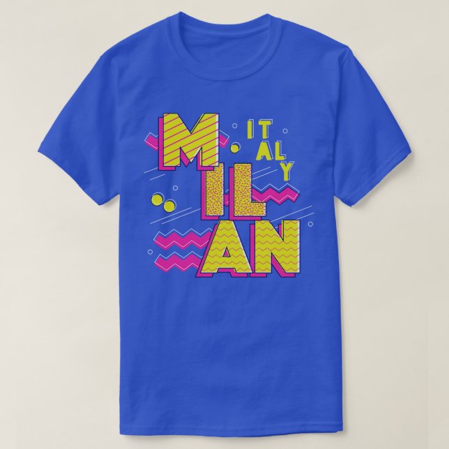 Camiseta Retro 90s Milão Itália (Frente do Design)