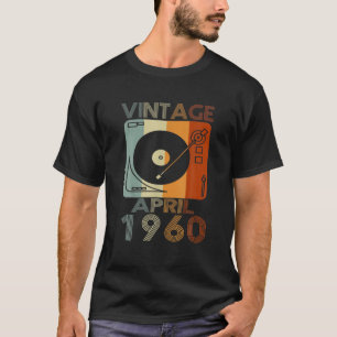 Camiseta Retro Abril De 1960 T 61Ruas Aniversário Com 61 A