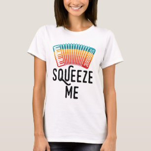 Camiseta Retrô Acordeonista do Jogador Acordeão Squeeze Me