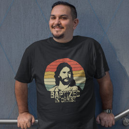 Camiseta Retro-aflitos batizado em Cristo com Jesus