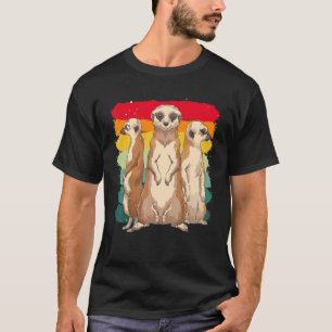Camiseta Retro Africa Zoo Animal Cute Meerkat