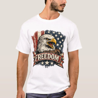 Camiseta Retro Águia Careca Liberdade | Patriota E