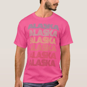 Camiseta Retro Alaska Word Home Roots Anchorage Groové Vaca