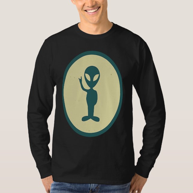 Camiseta Retro Alien Vintage UFO (Frente)