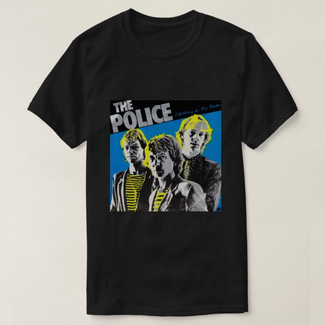 Camiseta Retro Ama O Presente De Música Da Banda Da Polícia (Frente do Design)