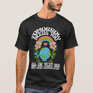Camiseta Retro Amanhã Precisa De 988 Para A Prevenção Do Su