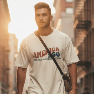 Camiseta Retro América 250º Aniversário | Vintage