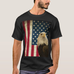 Camiseta Retro-American Bald Eagle USA Flag Unisex