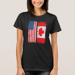 Camiseta Retro-American Maple Leaf Canadian Flag America Ca