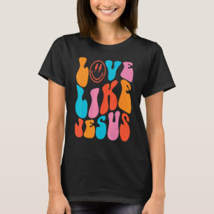 Camiseta Retro Amor Como Jesus Deus Religioso Palavra Crist