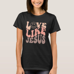 Camiseta Retro Amor Como Jesus Feliz Encara A Trendência Es