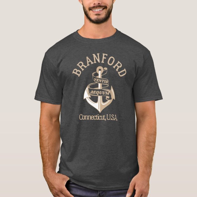 Camiseta Retro Anchor Branford Connecticut US (Frente)