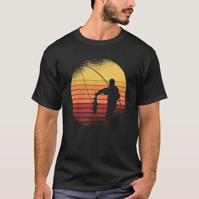 Camiseta Retro, angler, fisherman, deep, sea fisherman (Frente)