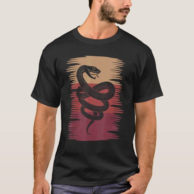Camiseta Retro Animal Cobra Retile Keeper Pet Cobra 1 (Frente)