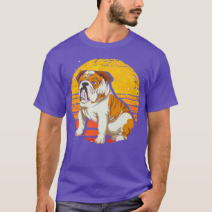 Camiseta Retro Animal Dog Lover Pet Proprietário Inglês Bul
