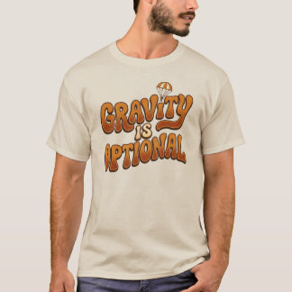 Camiseta Retro Anos 70 Saltando de Paraquedas A Gravidade é