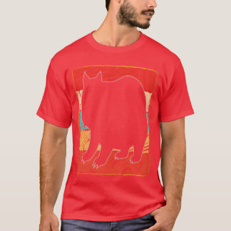 Camiseta retrô anos 70 Wombat Pôr do Sol Silhueta