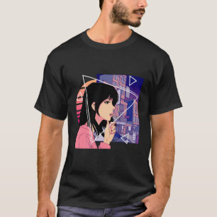 Camiseta Retro Anos 80 Japonês Lofi Vaporwave Aestético A