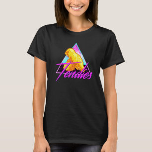 Camiseta Retro anos 80 Vaporwave Frango Tendies Meme Engraç