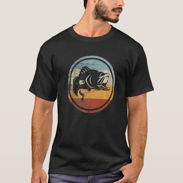 Camiseta Rétro Antigo Peixe de Boca Grande de Pesca (Frente)