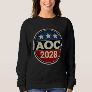 Camiseta Retro AOC 2028 Luta contra o protesto da Oligarchy