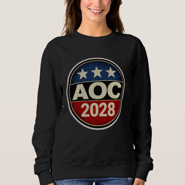 Camiseta Retro AOC 2028 Luta contra o protesto da Oligarchy (Frente)