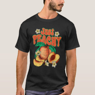Camiseta Retro Apenas Peachy Summer Fruta Georgia Peaches