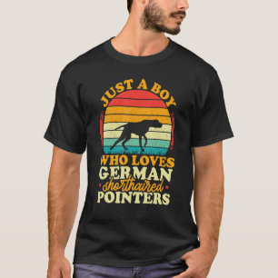 Camiseta Retro Apenas Um Menino Que Ama Poin Alemão De Baix
