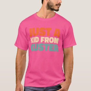 Camiseta Retro Apenas Uma Criança Da Dakota Do Sul Custer A