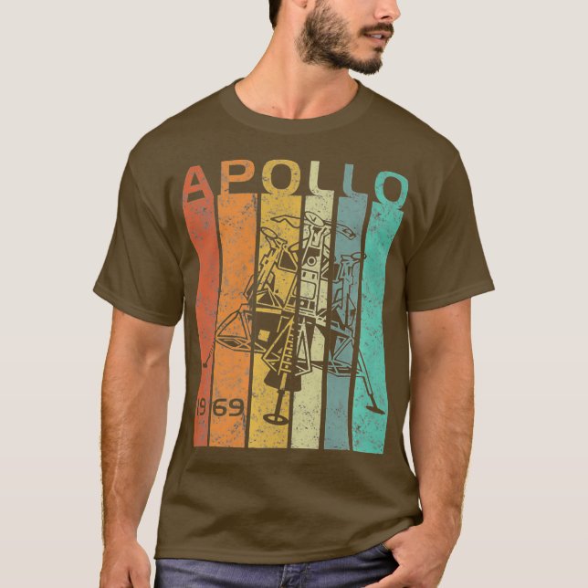 Camiseta Retro Apollo 11 50º Aniversário Aterrissagem Lua (Frente)