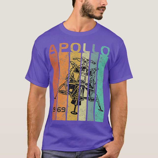 Camiseta Retro Apollo 11 50º Aniversário Aterrissagem Lua (Frente)