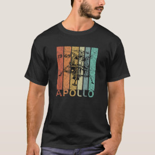 Camiseta Retro Apollo 11 50º Aniversário Aterro da Lua 1969