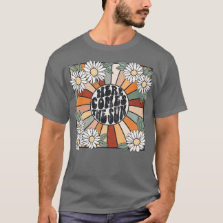 Camiseta Retro Aqui Vem A Família Floral Sun Vaca