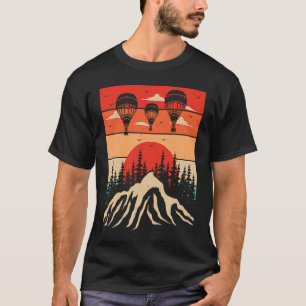 Camiseta Retro Ar Quente Balão de Navegação em Balões de Ar