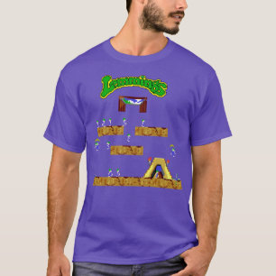 CAMISETA RETRO ARCADE LEMMINGS PIXEL ART ILUSTRAÇÃO