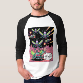 Camiseta Retro Arcade Manti Aliens Pixel Art - Funny Defend