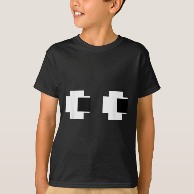 Camiseta Retro Arcade Video Game Ghost Eyes Halloween Group (Frente)