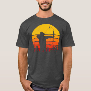 Camiseta Retro Archery para Homens Meninas Meninas Arqueiro