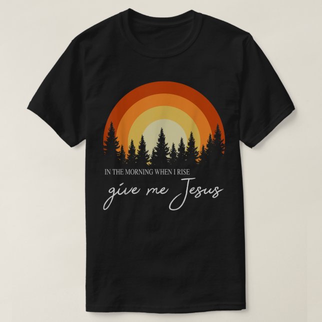 Camiseta Retro Arco-Íris Da Manhã Quando Eu Subo Me Dê J (Frente do Design)