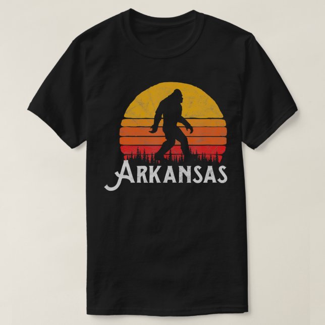 Camiseta Retro Arkansas Silhouette Sun believe (Frente do Design)