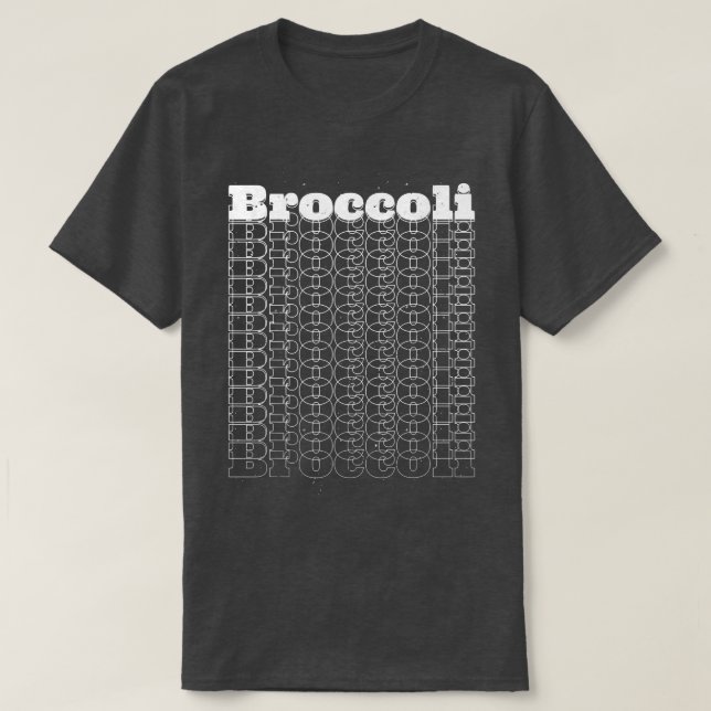 Camiseta Retro Art Broccoli Lovers Vegetarian  (Frente do Design)