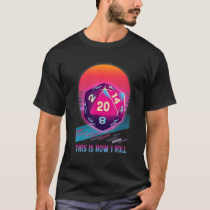 Camiseta Retro Arts Dungeons Game I Roll Rpg Fo