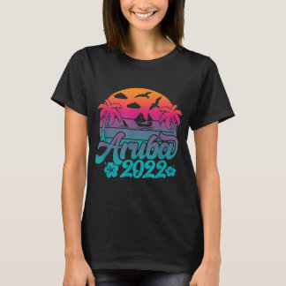 Camiseta Retro Aruba Beach 2022 Férias da família Aruba Aru