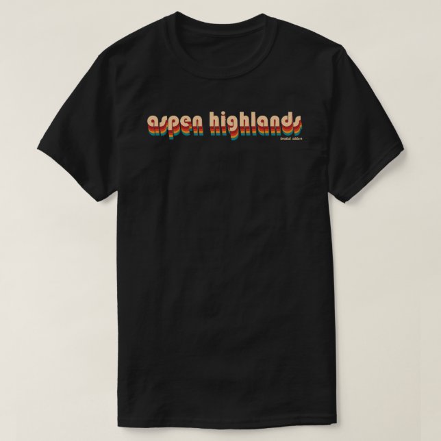 Camiseta Retro Aspen Highlands Ski Adventure (Frente do Design)