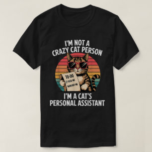 Camiseta Retro Assistente Pessoal Gato Engraçado
