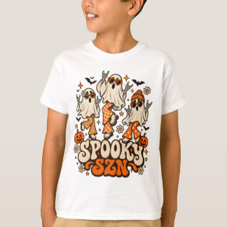 Camiseta Retro Assustador SZN Fantasmas | Desenho de Hallow