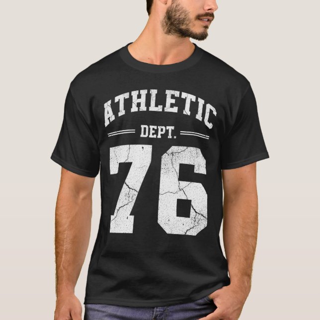 Camiseta Retro Athletic Dept 76 Classic 1976 Birthday (Frente)