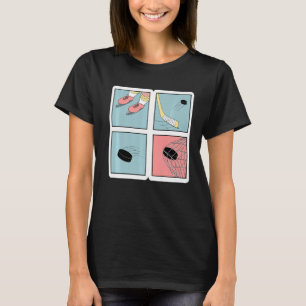 Camiseta Retro Atleta de Hóquei no Gelo Vintage, objetivo d